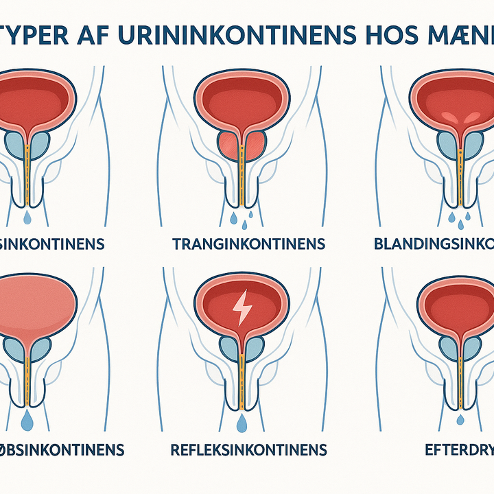 Urininkontinens hos mænd forklaring og typer