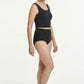 444 Studios Elva incontinence panties on model, high waist, 350 ml, black, side