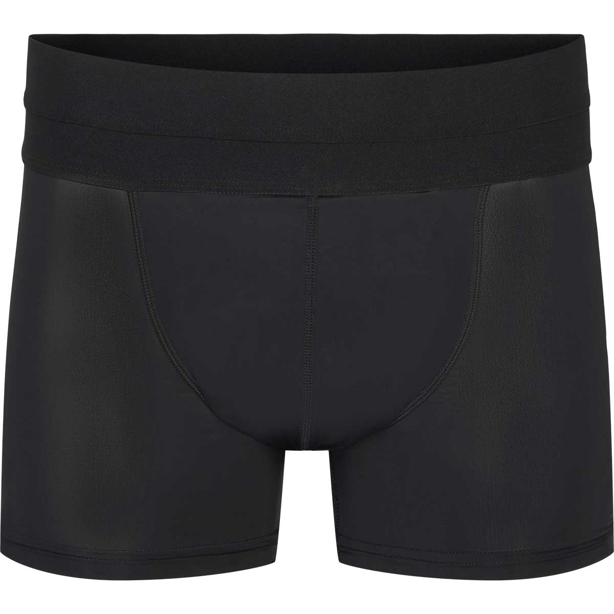 444 Studios Invictus inkontinens boxers til mænd, 200 ml, sort, dobbelt elastik, forfra