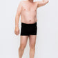 444 Studios Ultra incontinence underwear for men on model, boxers, 90 ml, black, front view
